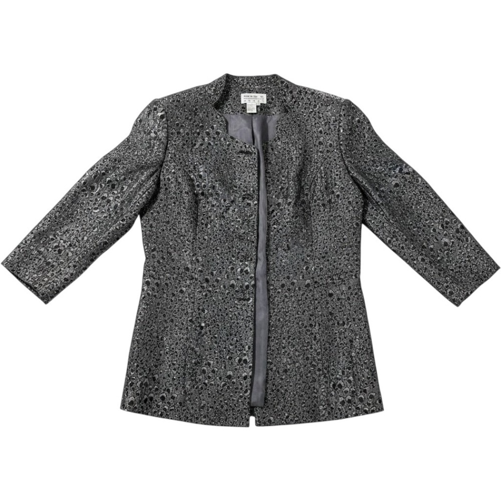 G. M. I. Woman Plus Size 24w Black Dazzle Design Suit Jacket Dress Top Coat